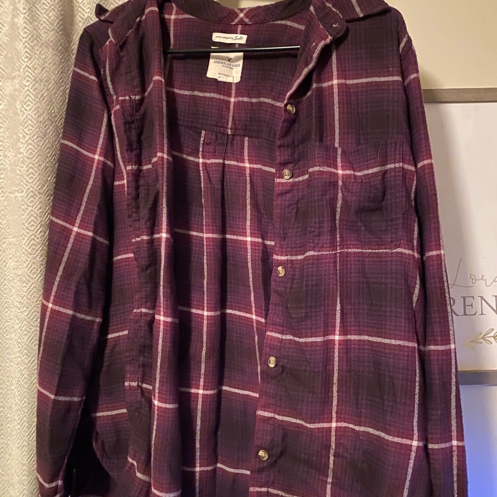Long sleeve American eagle flannel